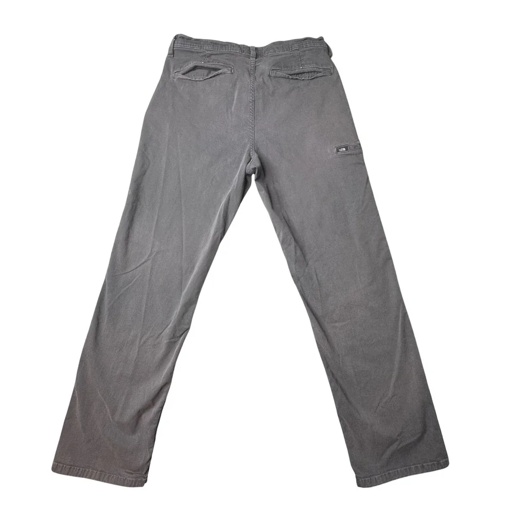 The North Face Pants Mens 34x30 Gray Chino Straight Leg Cotton Stretch Casual